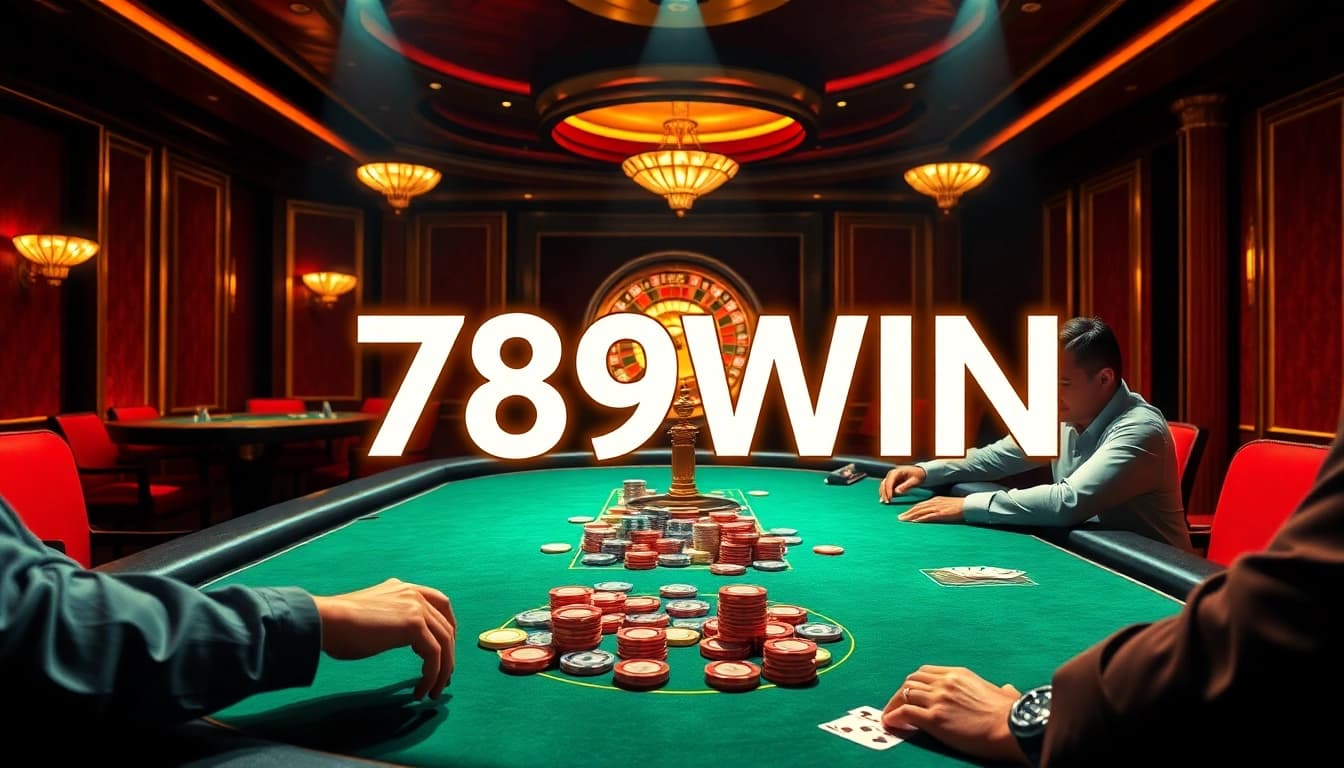 Players enjoying a thrilling game at nhà cái 789win's vibrant casino table.