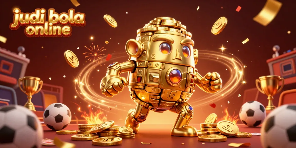 Engage in judi bola online with dynamic sports betting action featuring 3D golden golem and exciting game elements.