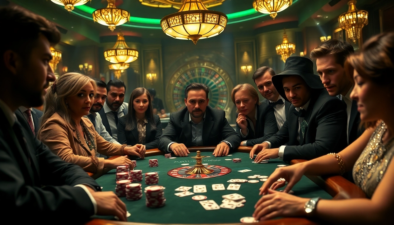 Experience the hidden wiki current status at an exhilarating high-stakes poker game, vibrant atmosphere captured.