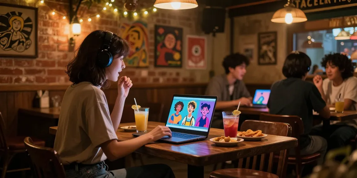Engaging tavern AI chat scene highlighting a user interacting with vibrant AI characters.