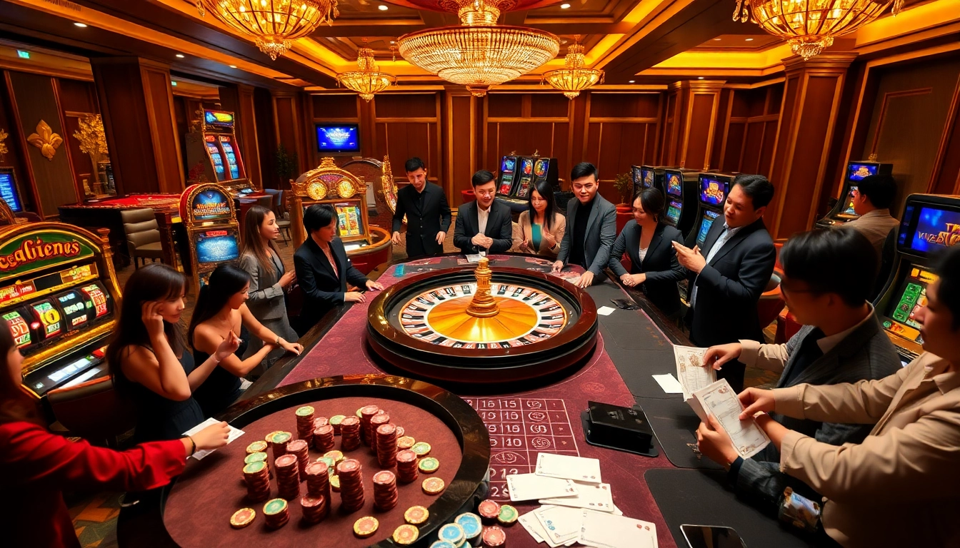 Players placing bets at a luxurious casino table, featuring the gg88 gaming experience.