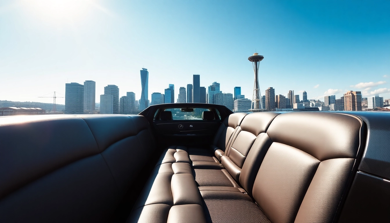Experience luxurious vancouver to seattle limo service with a stunning city backdrop.