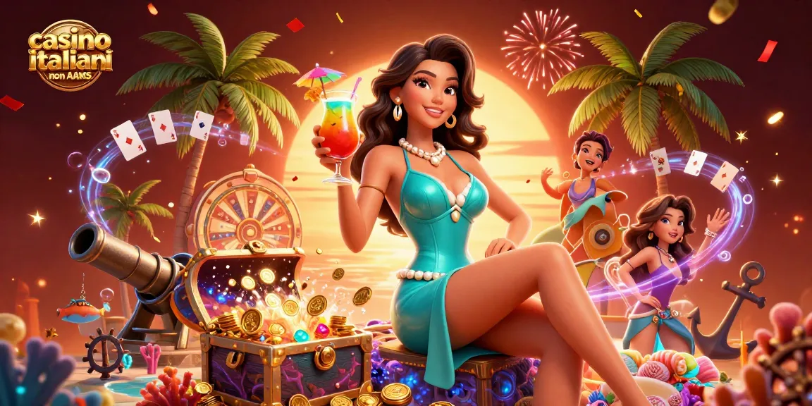 Vivi l'emozione nei casino italiani non AAMS con energia vibrante ed elementi festivi.