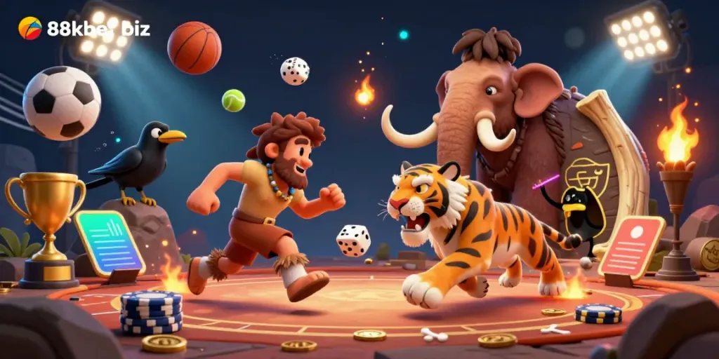 Experience exhilarating gaming action with 88kbet biz as players enjoy casino games and sports betting in a lively atmosphere.