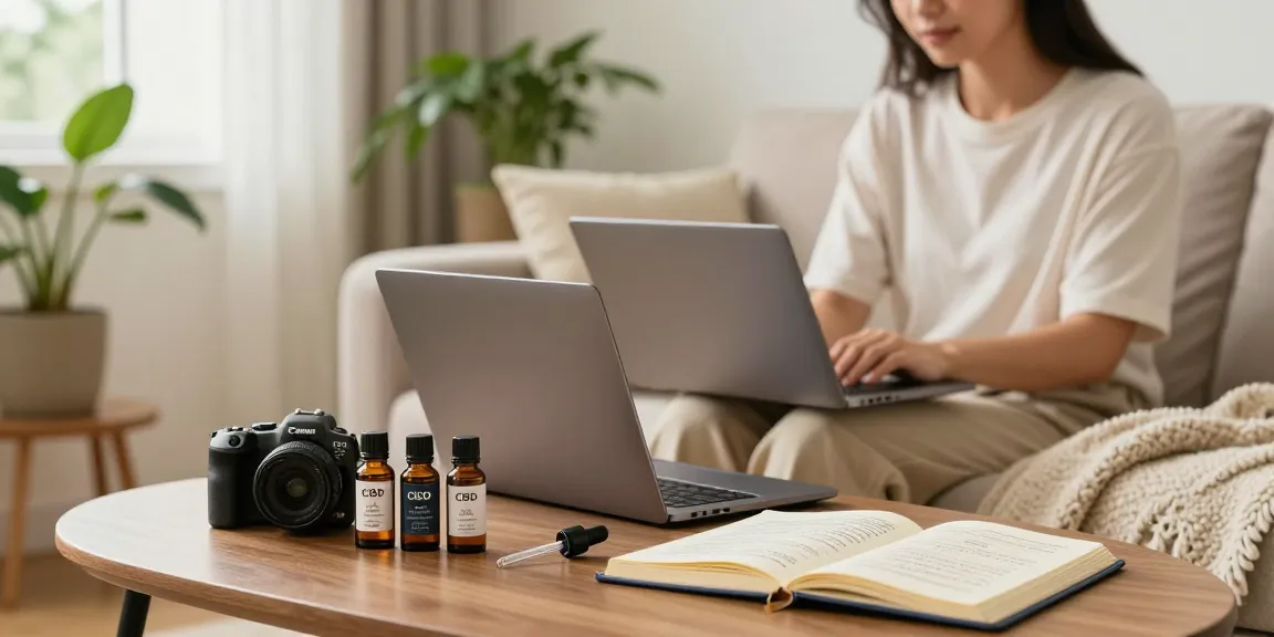 Buy CBD oil online while relaxing at home with premium tinctures and wellness journal.
