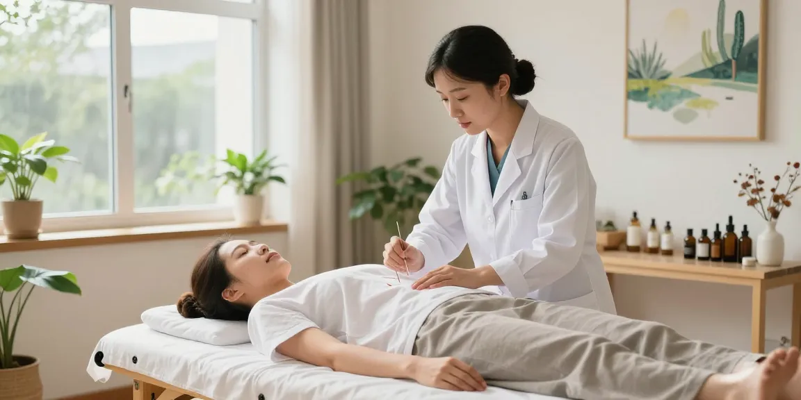수원한의원 providing holistic healing with acupuncture treatment in a serene environment.
