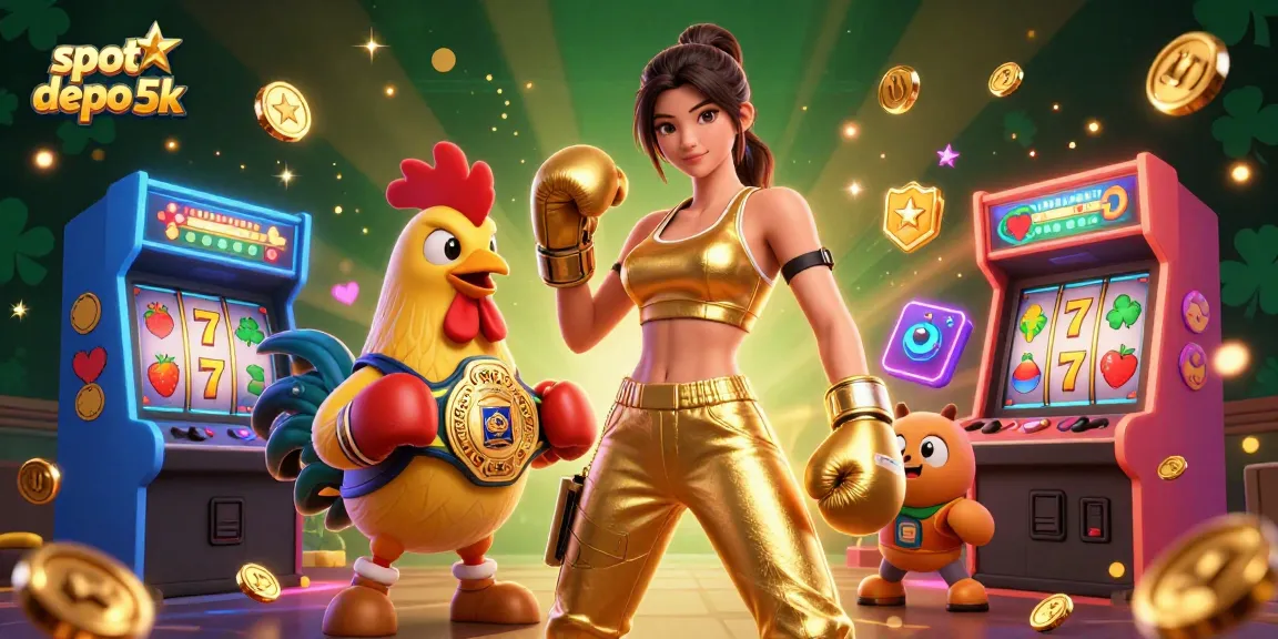 Experience thrilling slot depo 5k adventures with vibrant 3D characters and gaming elements.