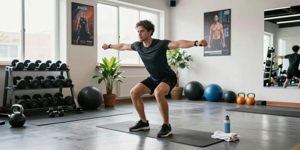 Unique Pharma Steroid Shop showcasing an athletic individual engaged in a dynamic training session, surrounded by fitness gear and motivational elements.