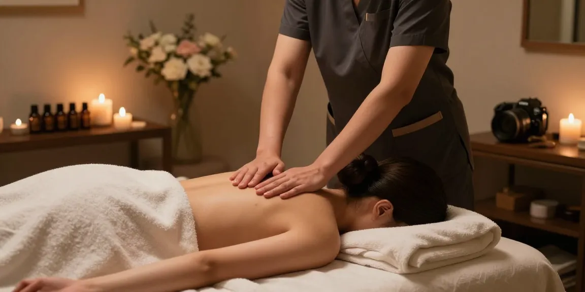 A serene 1인샵 spa experience showcasing soothing massage in a tranquil setting with essential oils.