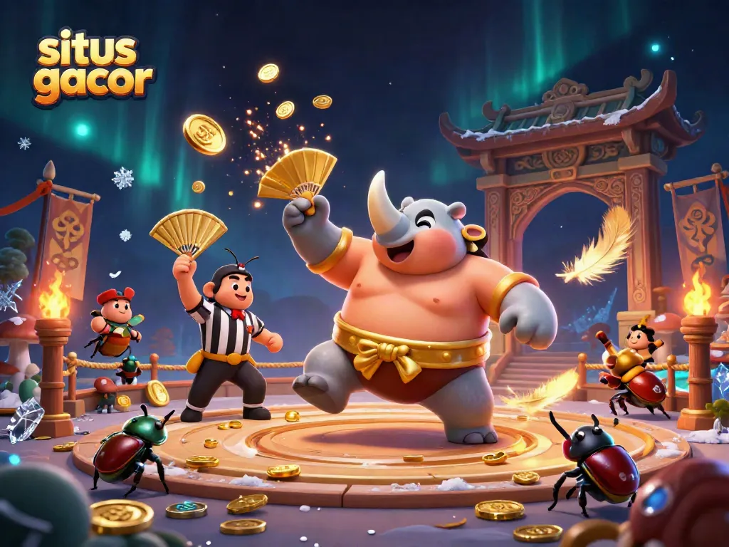 Experience the excitement of situs gacor with beetle champions, dramatic coin showers, and an energetic arena atmosphere.