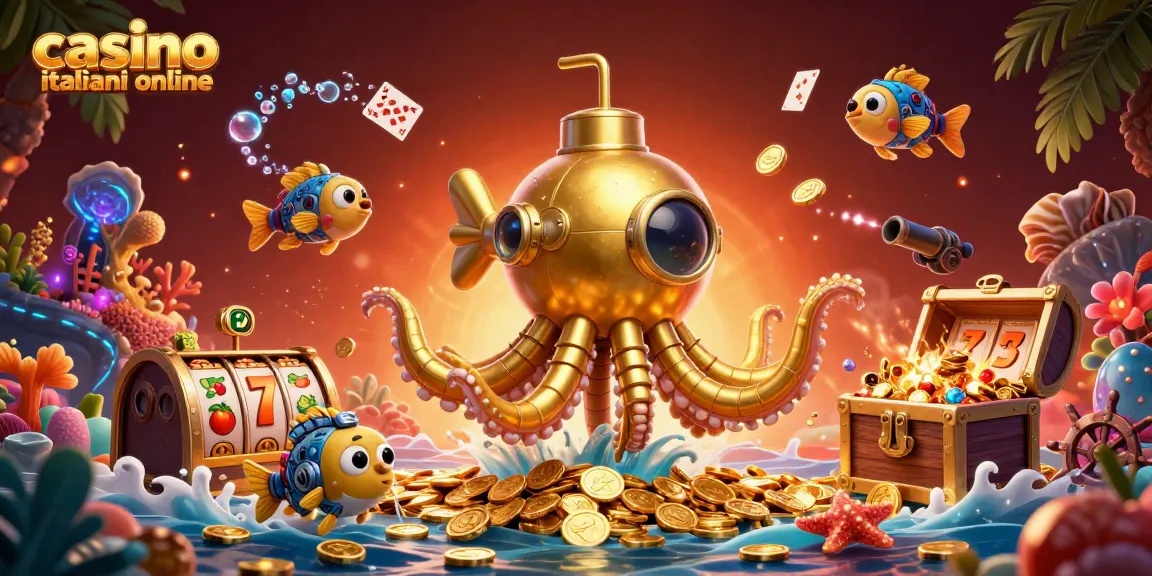 Scopri i migliori casino italiani online, mentre il kraken d'oro emerge da monete d'oro in un mondo di divertimento.