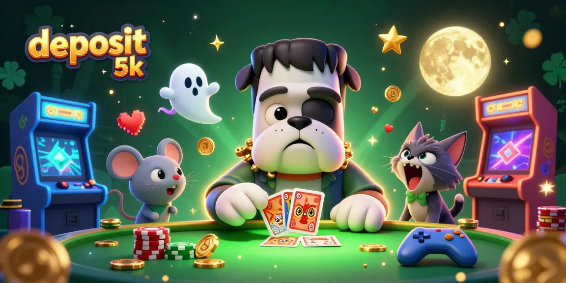 Engage in thrilling action at deposit 5k gaming tables with vibrant characters and elements.
