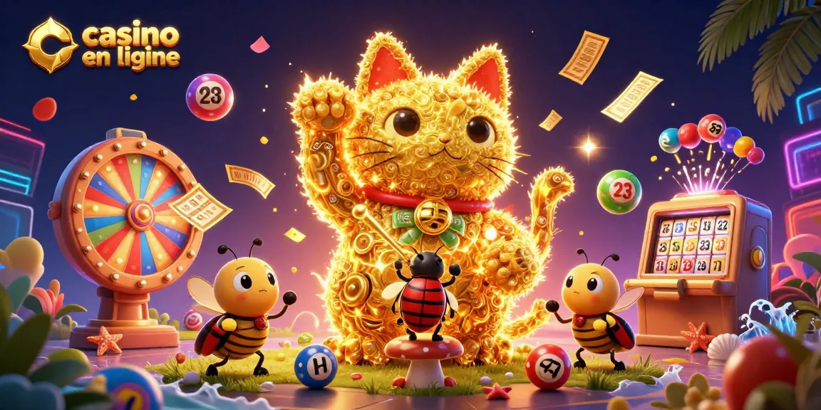 Jouez sur un casino en ligne fascinant avec un chat porte-bonheur et des jeux dynamiques.