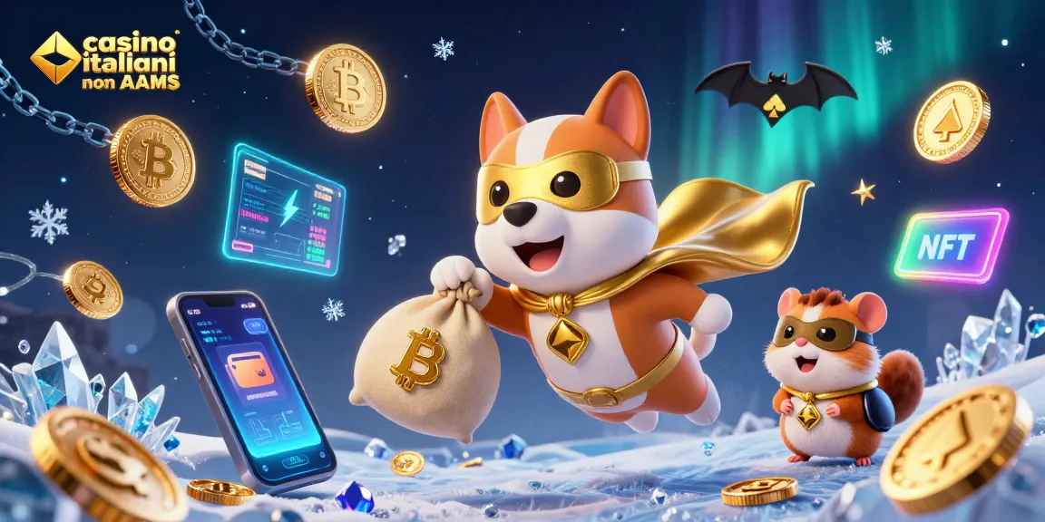 Interagisci con i casino italiani non AAMS, con un cane supereroe e un criceto in una vivace scena di casinò 3D.
