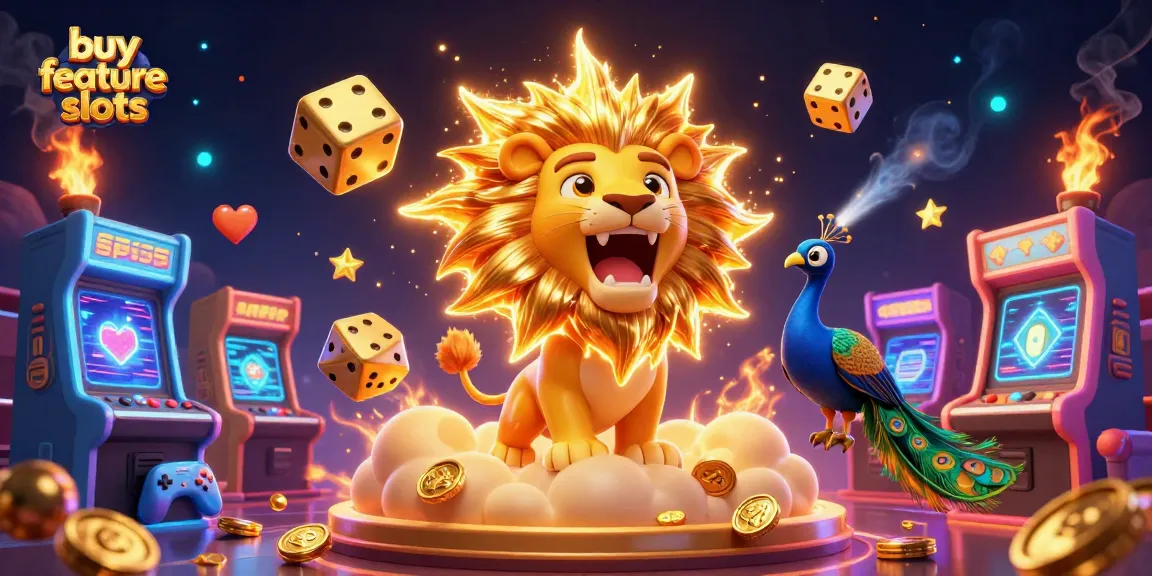Engage with buy feature slots through exciting gameplay, featuring charming characters and vibrant casino elements.