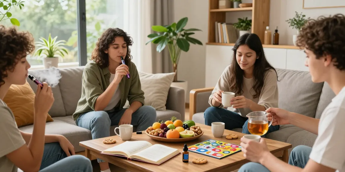 Experience the wellness benefits of cookies vape devices with premium CBD oils and organic treats in a serene, relaxing living space.