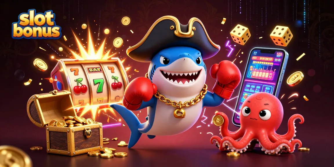 Experience thrilling slot bonus excitement with a vibrant 3D casino adventure illustration.