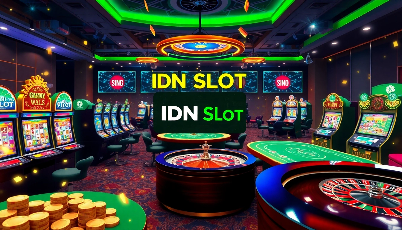 Experience thrilling gameplay at idnslot with vibrant slot machines and interactive casino elements.