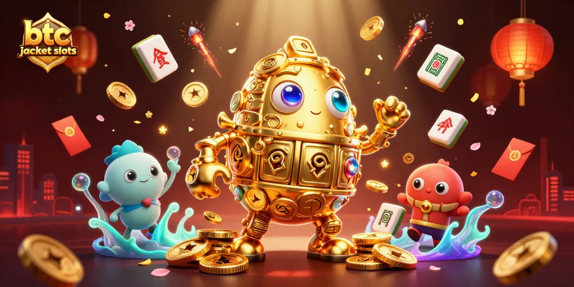 Spin the best btc jackpot slots with golden golems and festive casino elements in an immersive scene.
