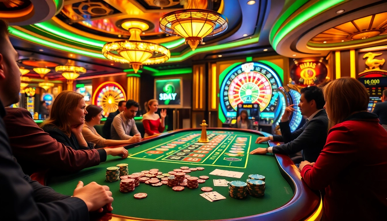 Players enjoying games at an 8day casino, immersing in thrilling gambling action.