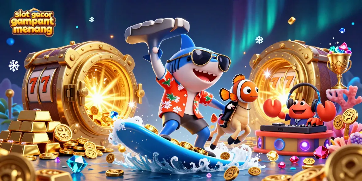 Menangkan slot gacor gampang menang dengan ilustrasi permainan kasino yang menarik dan penuh warna.