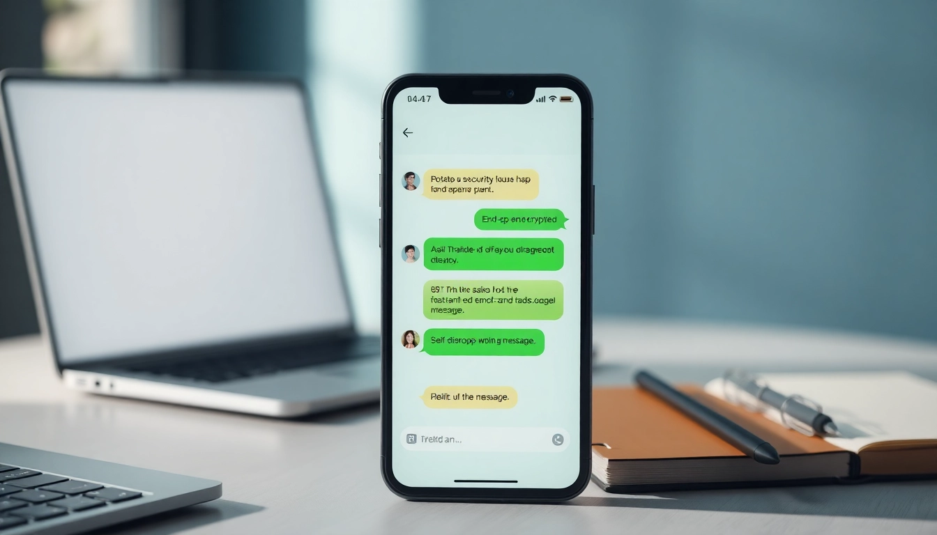 Potato下载 showcasing secure messaging features on a smartphone interface.