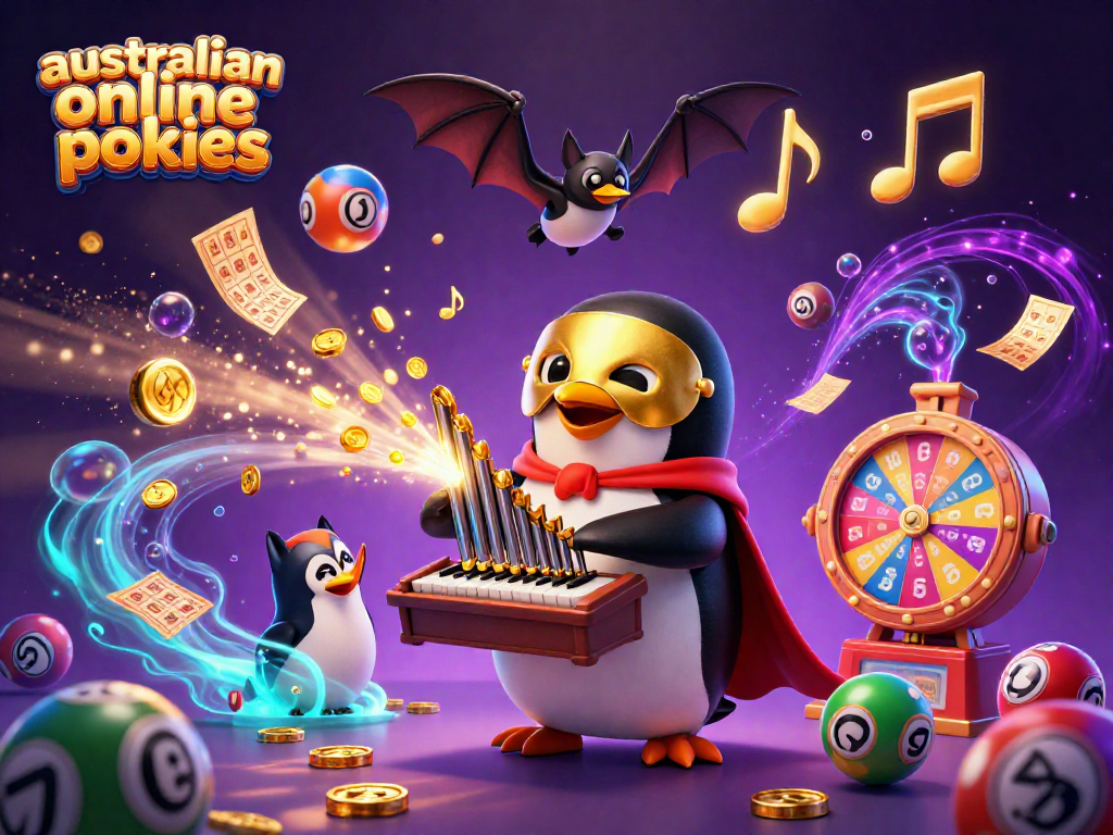 Experience thrilling australian online pokies with vibrant casino elements in a magical atmosphere.