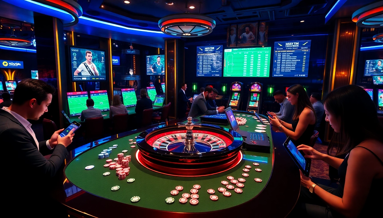 Experience the thrill of betting with Nowgoal in an exciting casino setting filled with vibrant poker chips and live odds.