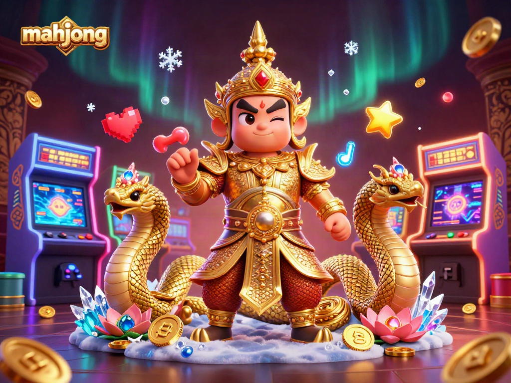 Experience engaging mahjong gameplay with vibrant characters and casino elements in a dynamic 3D scene.