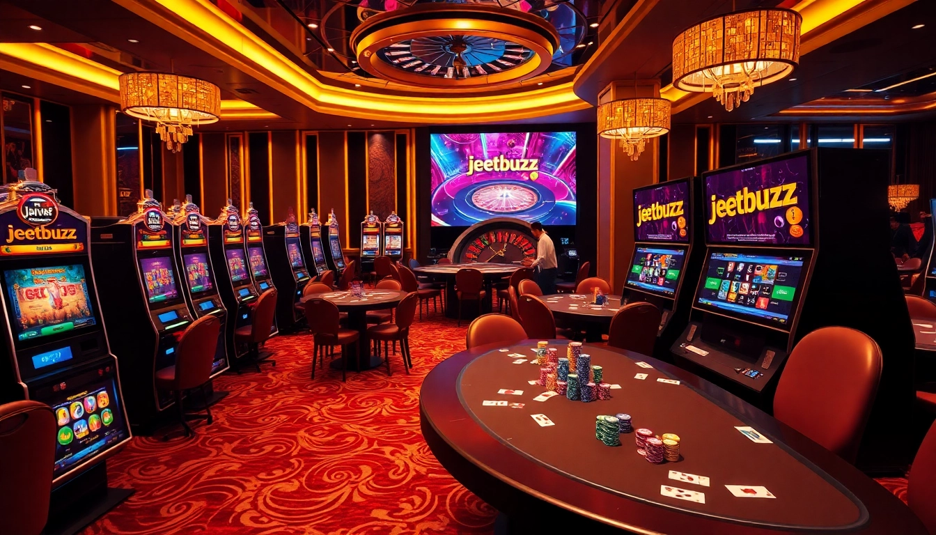 Experience the excitement of jeetbuzz ক্যাসিনো with vibrant slot machines and poker tables.