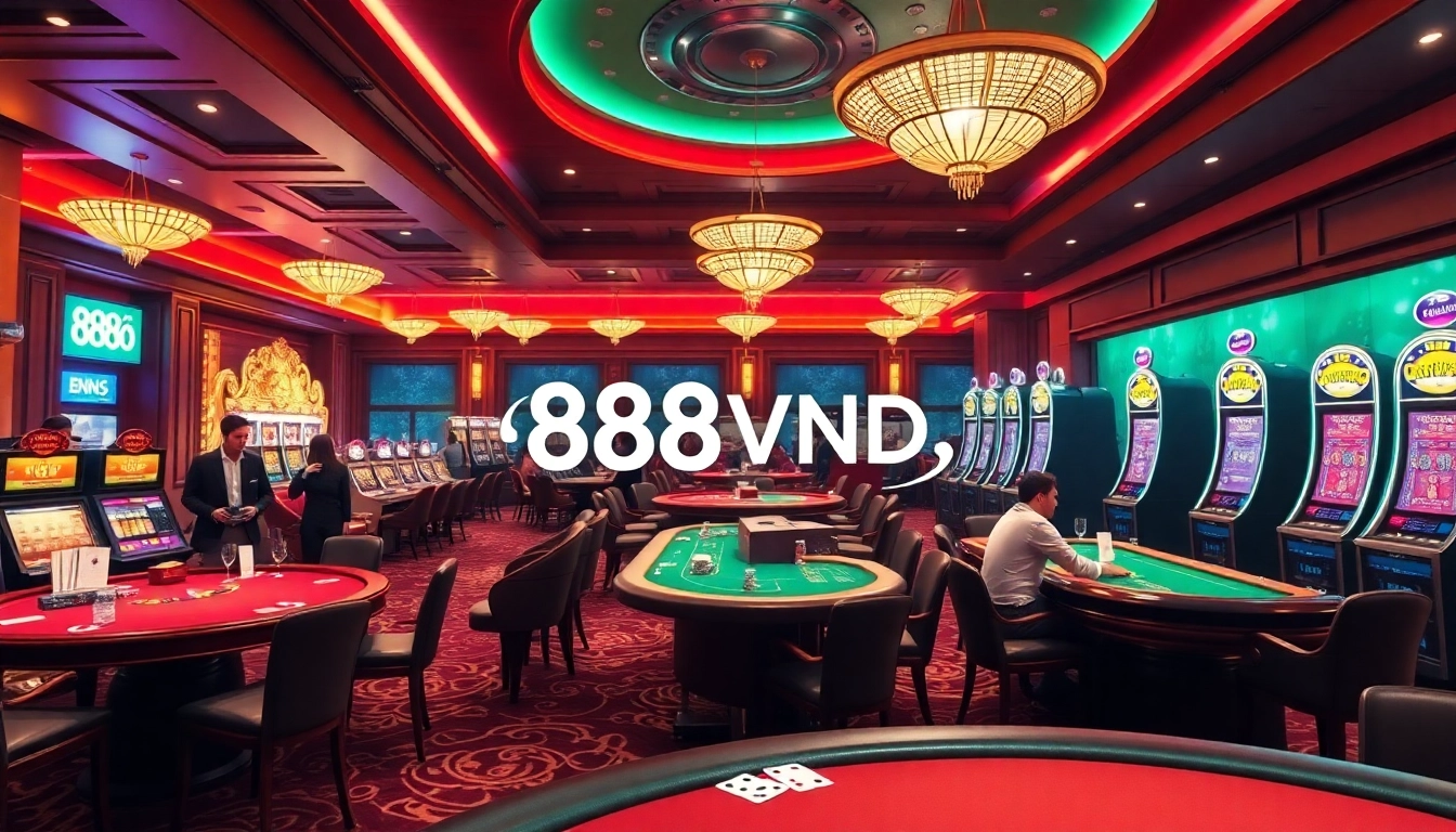 Players enjoying online games at 888VND casino, featuring exciting poker and slots action.