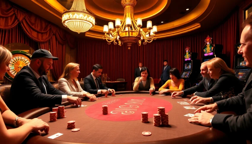 Experience thrilling poker action at https://giaimanhacai.news/ with luxurious casino elements and engaged players.
