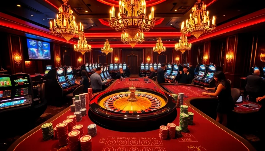 Experience thrilling gaming at bk8thai ทางเข้า while enjoying a vibrant casino atmosphere.