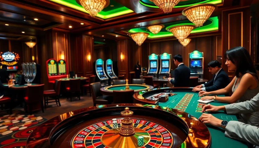 Experience the excitement of RR88 with vibrant casino tables and high-stakes poker gameplay.