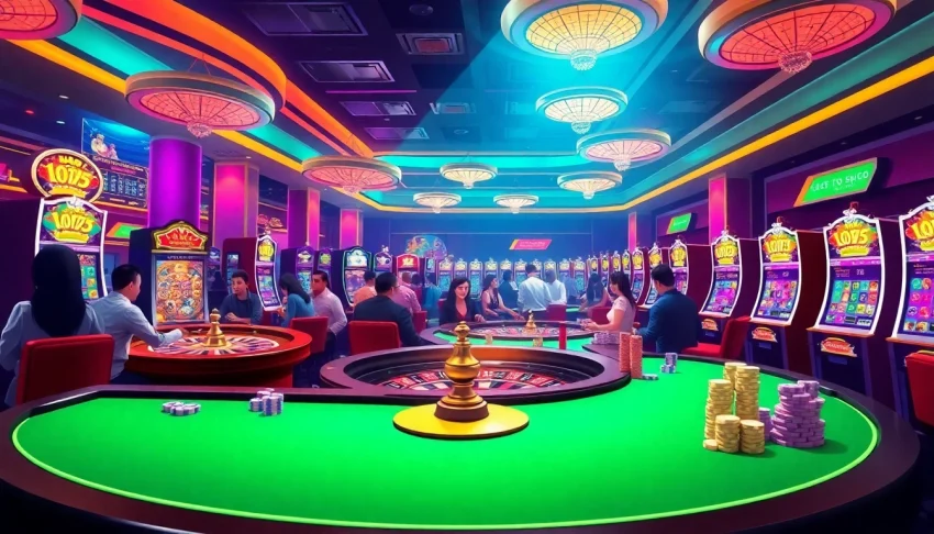 Experience the thrill at trang chủ s8 with vibrant slot machines and buzzing casino excitement.