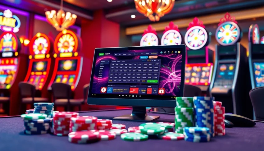 Nạp tiền Da88 with a sleek online betting interface showcasing vibrant casino elements and digital funds.