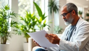 Medical cannabis Doctor engaging with a patient in a serene consultation setting.
